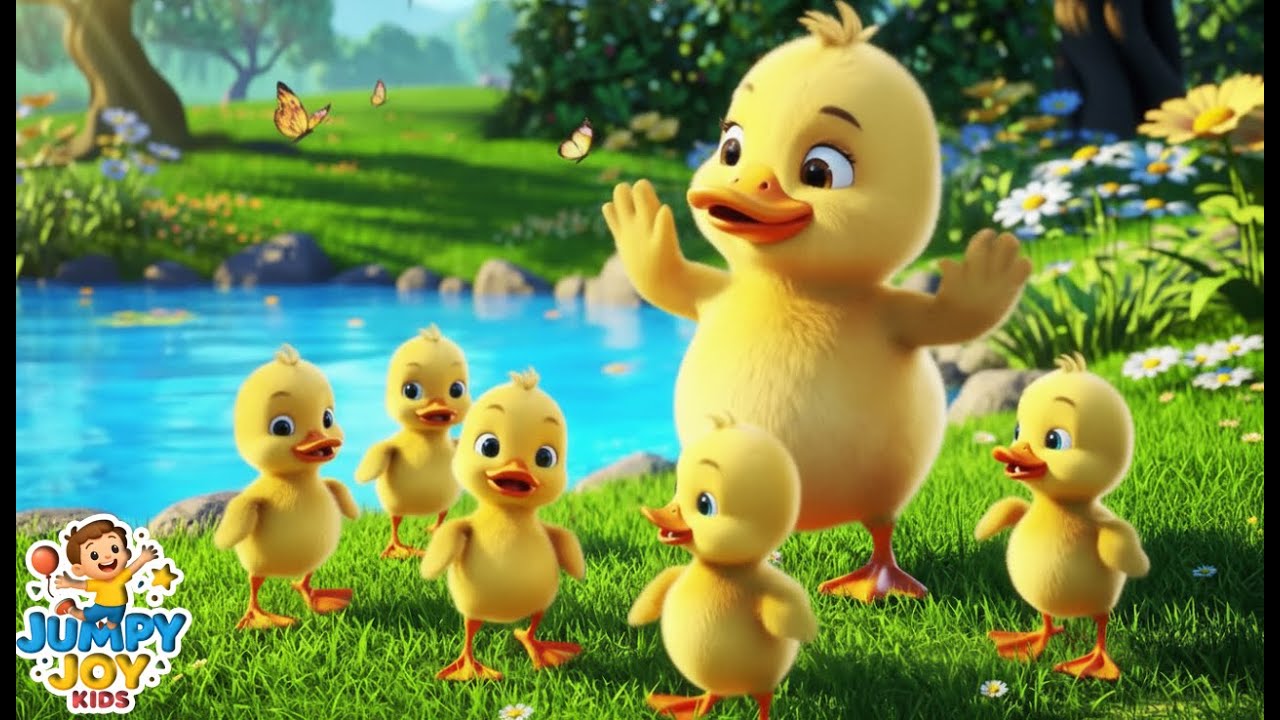 Five Little Ducks Went Out One Day | 3D Counting Song for Kids | Nursery Rhyme by Jumpy Joy Kids