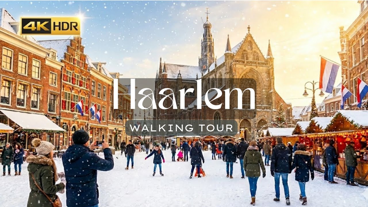 Haarlem, Netherlands Walking Tour 2026 🇳🇱 : Snowy Winter Day 2026 [4K 60fps] HDR