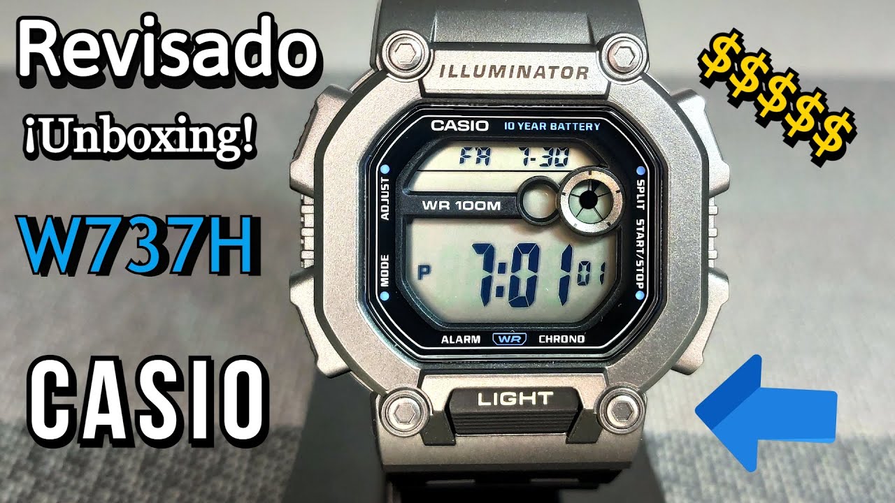 Casio W-737H Reloj digital de cuarzo resistente con hora dual e iluminación ¿Mejor que el AE1500WH?