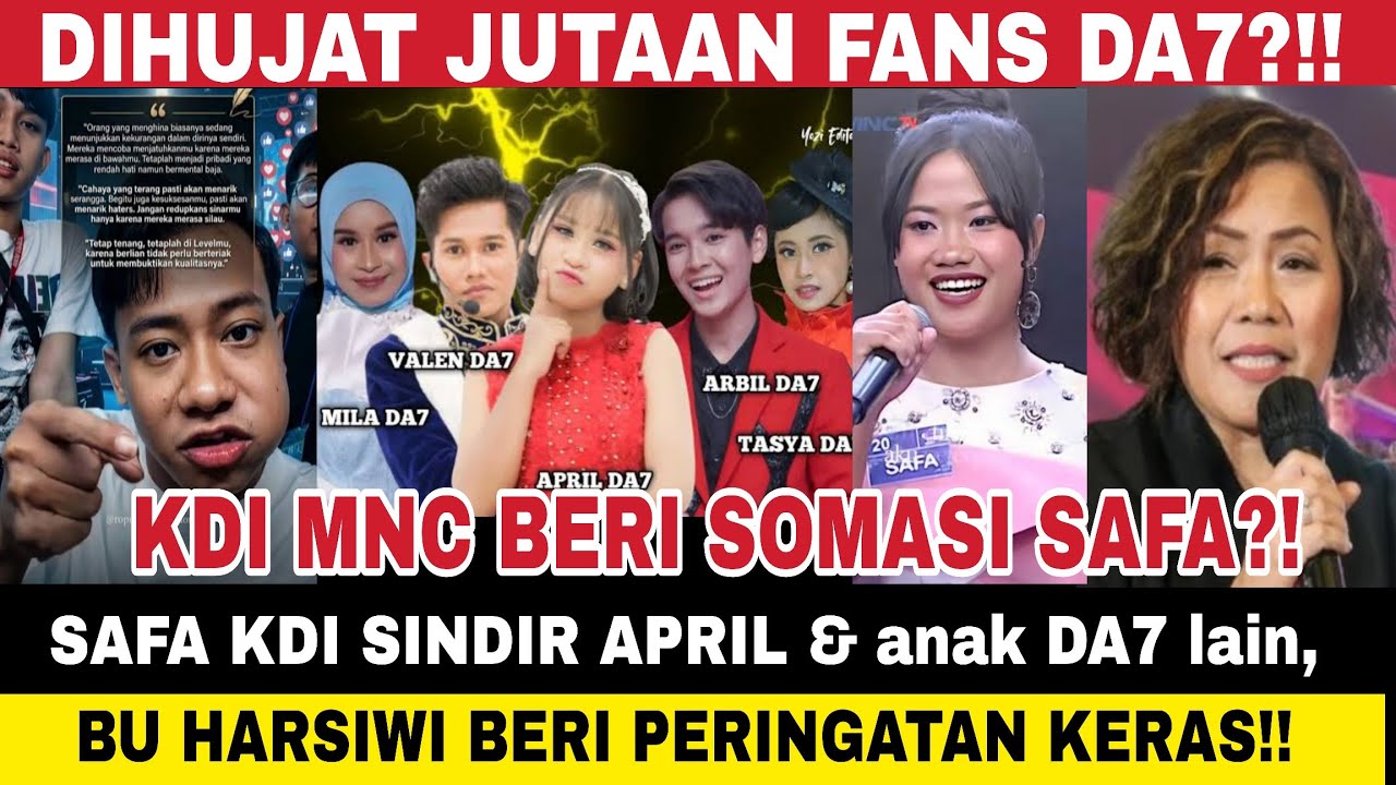 PANAS BANGET 😱 SAFA KDI SINDIR APRIL DA7 & ROBI, NETIZEN LANGSUNG BALIK Hujat safa?! Bu harsiwi