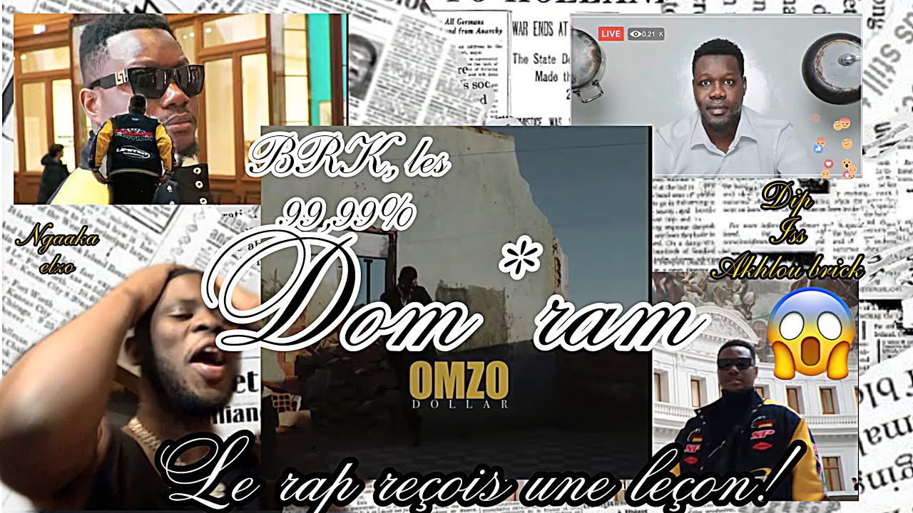 Omzo Dollar - BRK, les 99,99% de dom*ram, Zo dans le top3? Elzo Ngaaka clin d’œil ! 🔥