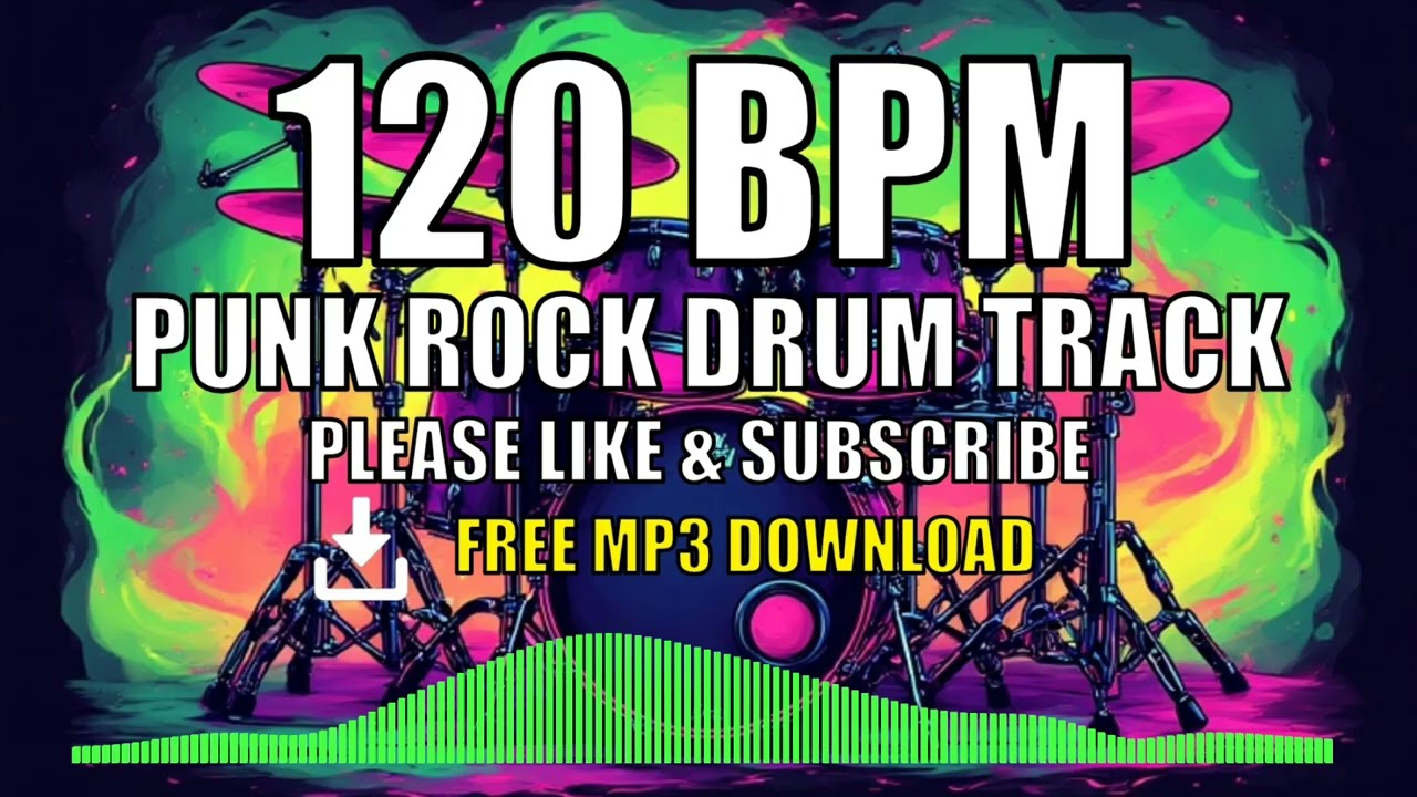 ⚡ Punk Rock Drum Track – 120 BPM | FREE MP3 DOWNLOAD 🥁