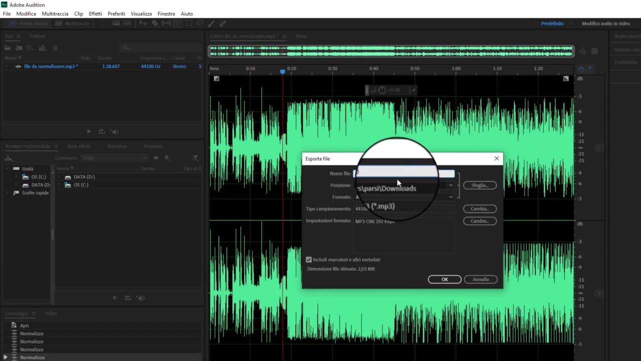 Come normalizzare il volume di un file audio con Audacity e Audition