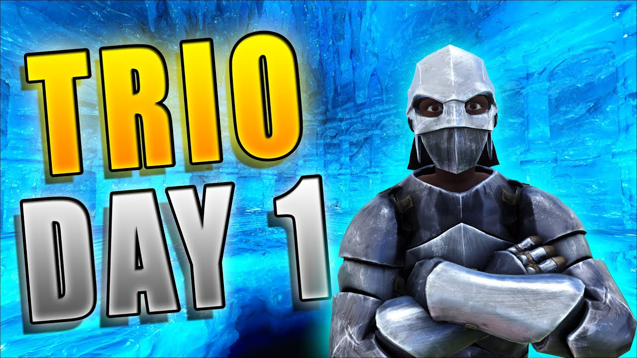 When A TRIO Claims The STRONGEST Cave On Ark DAY 1