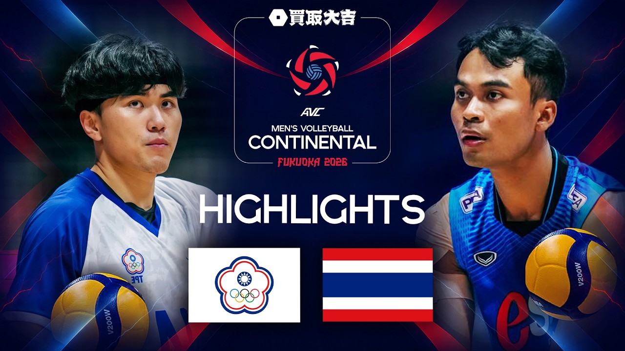 Taipei vs. Thailand 🇹🇭 - Highlights | AVC Men's Continental Championships 2026 | Pool Phase