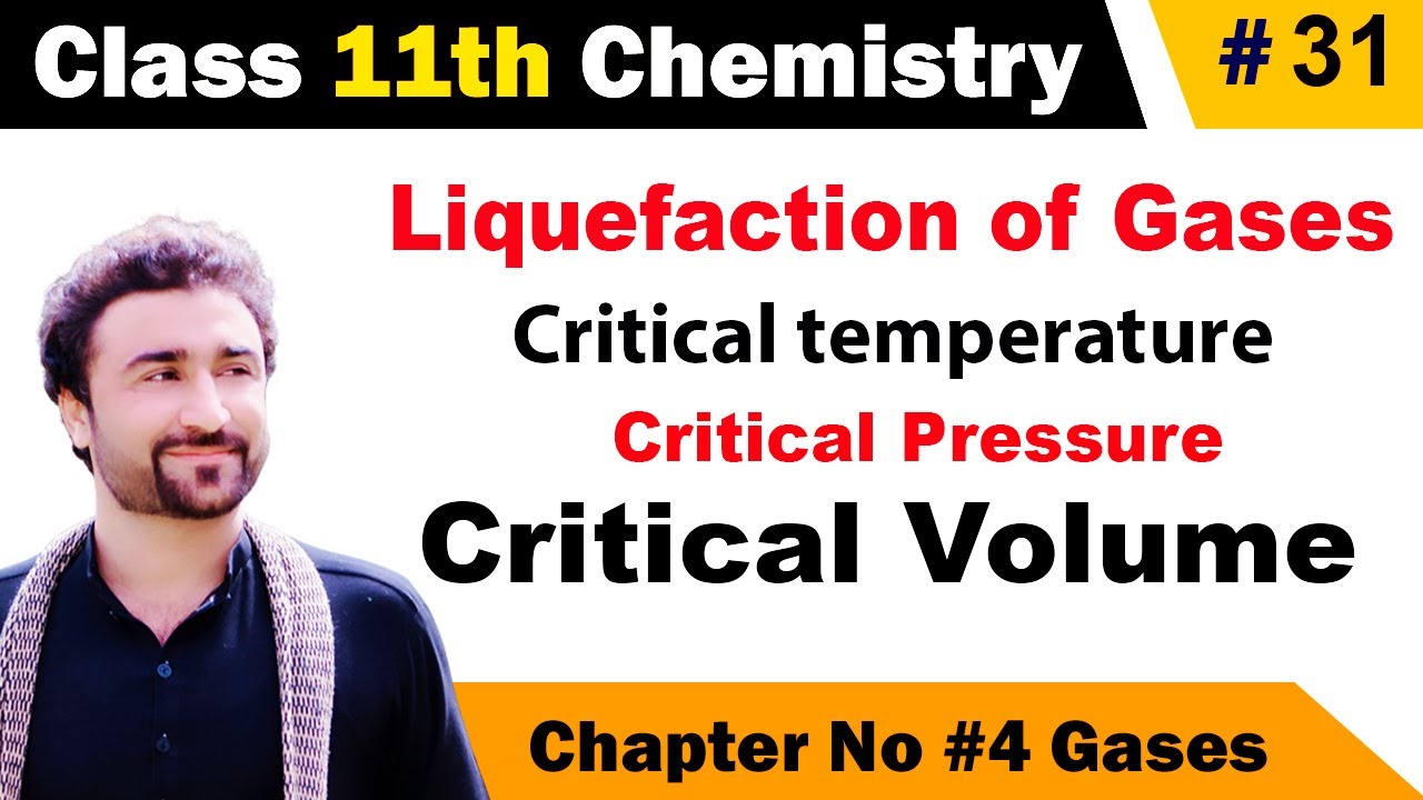 Liquefaction of gases class 11 chemistry || critical temperature pressure and volume