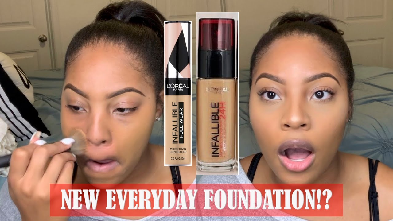 NEW #L'Oreal Infallible 24hr Fresh Wear Foundation + Concealer | DEMO + WEAR TEST