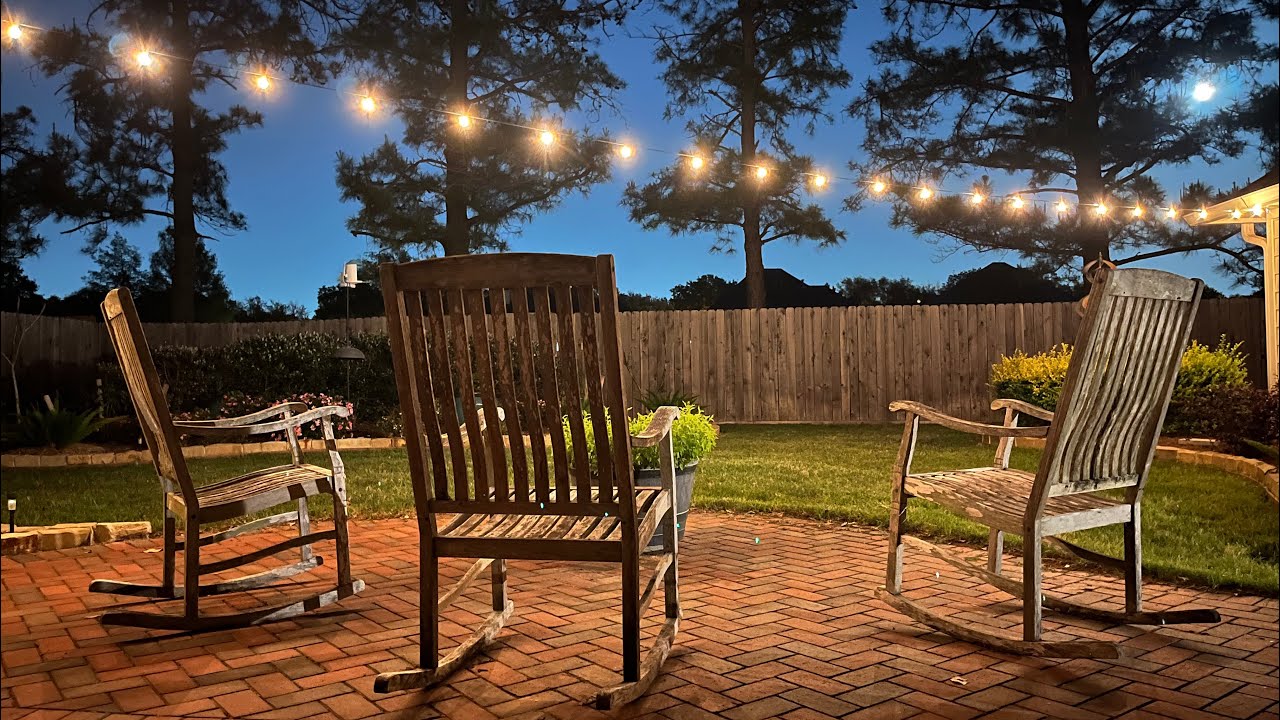 Installing OHLUX LED Outdoor String Lights - Perfect for Outdoor Ambiance!