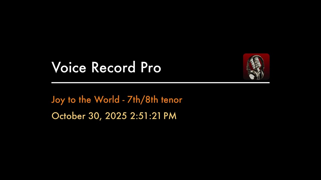 Joy to the World - 7th/8th tenor
