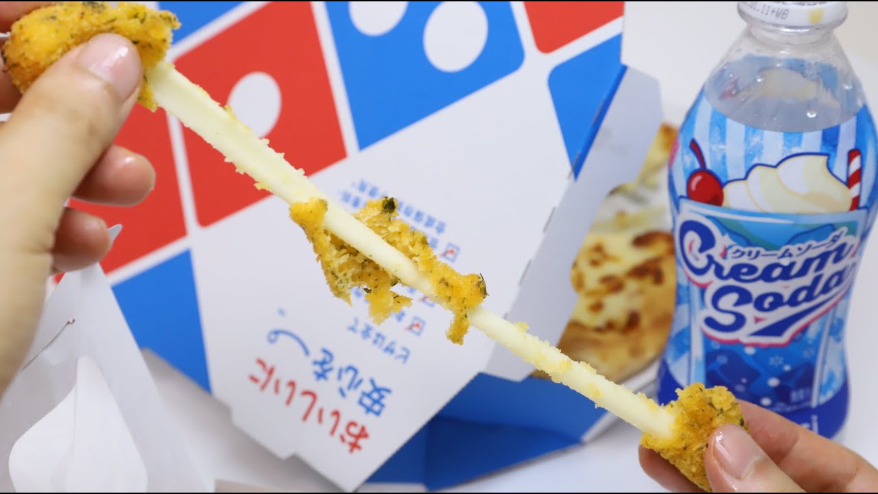 Domino's Pizza Ultra Cheese and Pepsi Cream Soda