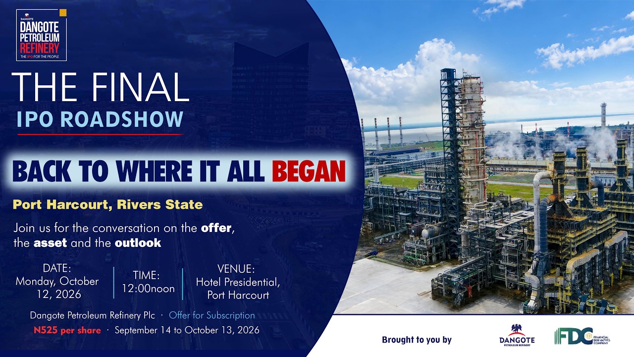 DANGOTE PETROLEUM REFINERY & PETROCHEMICALS IPO INVESTOR ROADSHOW, PORT HARCOURT