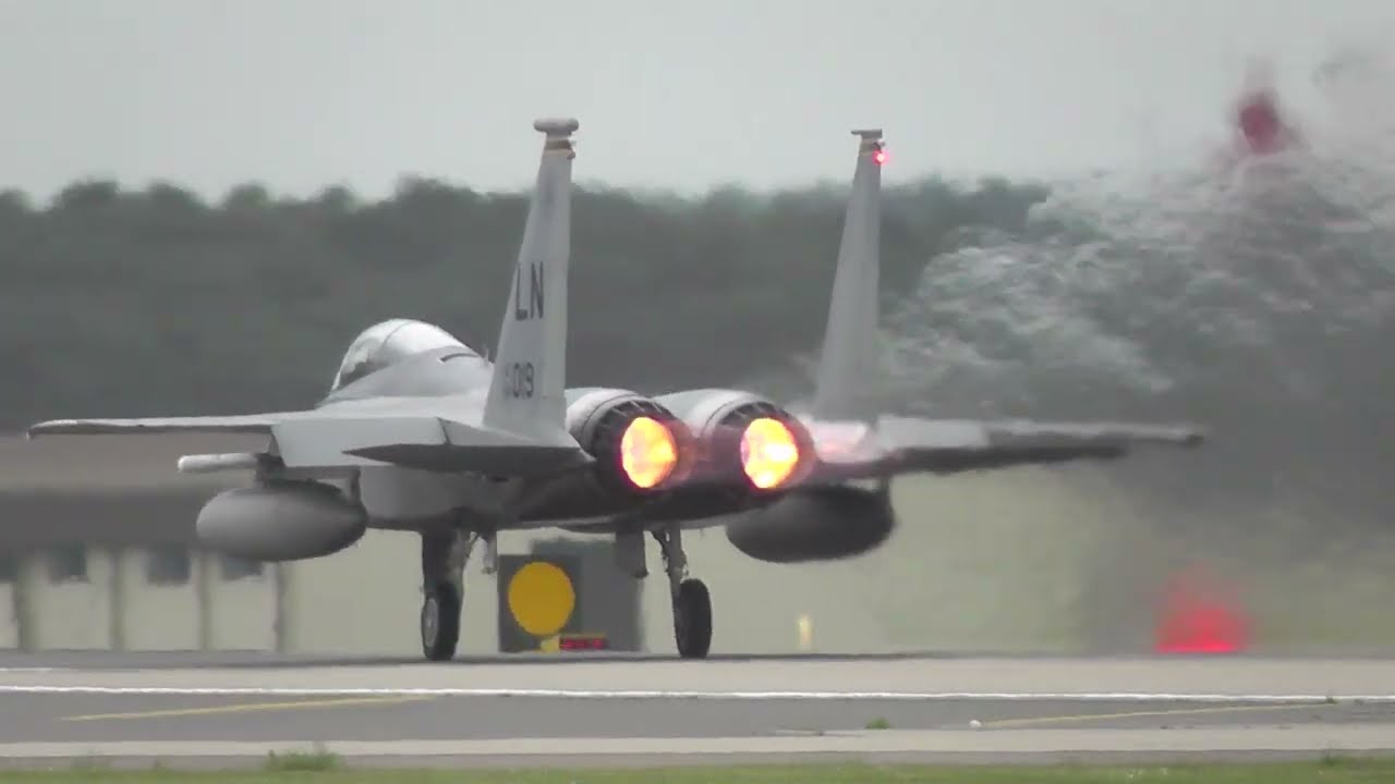 F-15C Eagle Afterburner Takeoff at RAF Lakenheath