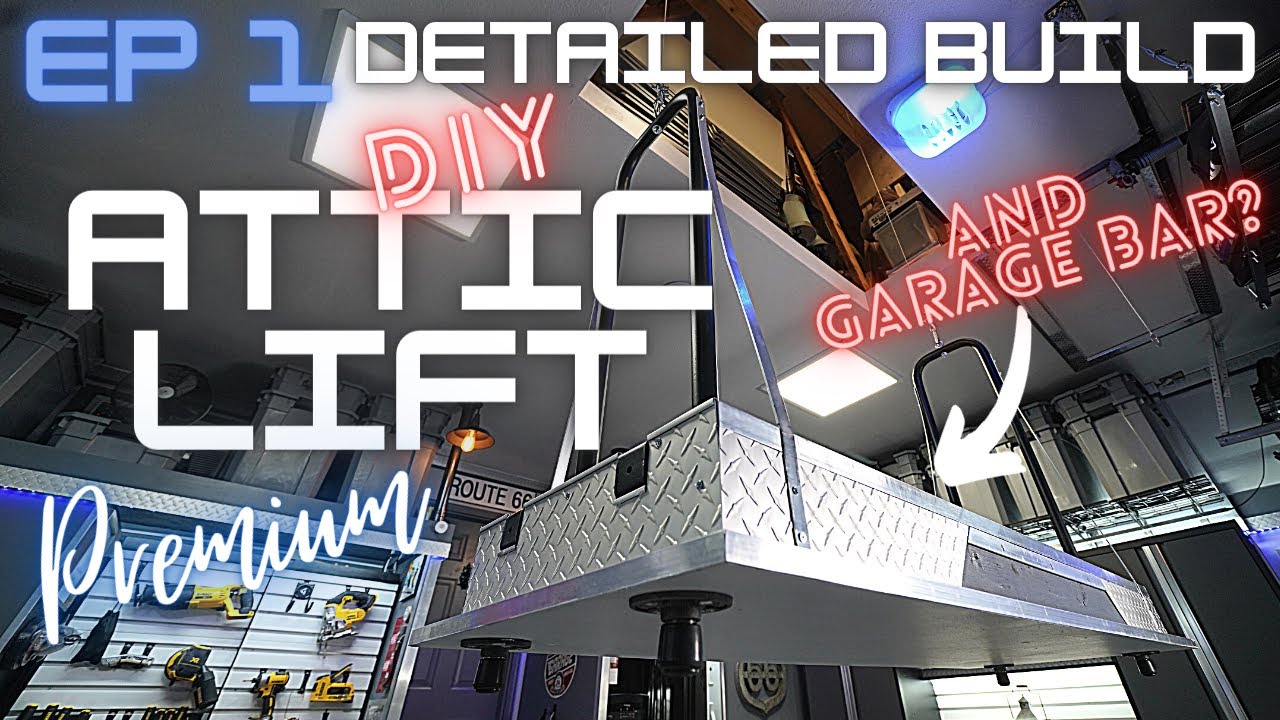 Ep 1 DIY Garage Attic Lift System and Garage Bar in my Dream Garage! - Episode 1  | ABraz House |