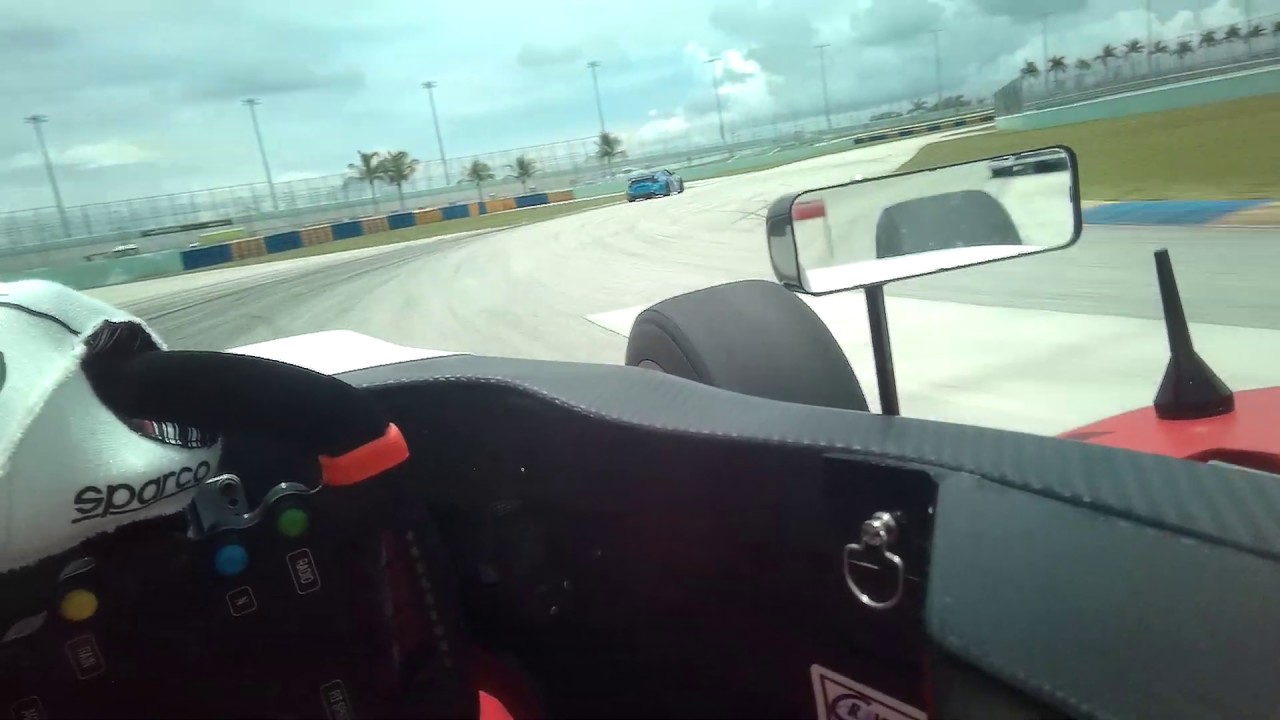 Formula 4 helmet Visor Cam - Driver's eye cambox - F4 Yannick Rolland @ Homestead miami speedway