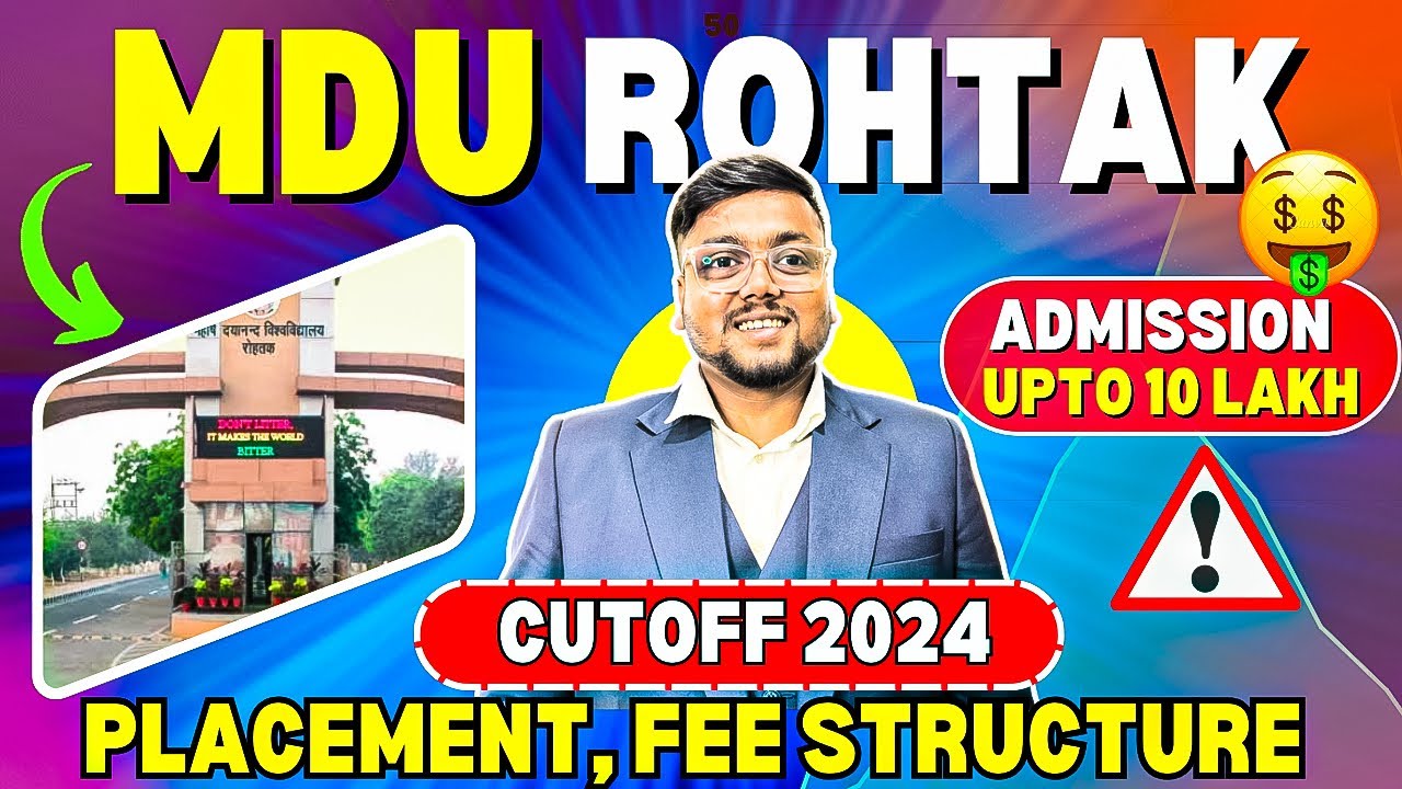 MDU ROHTAK Cutoff 2024 📈 | Placements, Fees | HSTES Counselling 2024 | MDU ROHTAK Cutoff |HSTES 2024