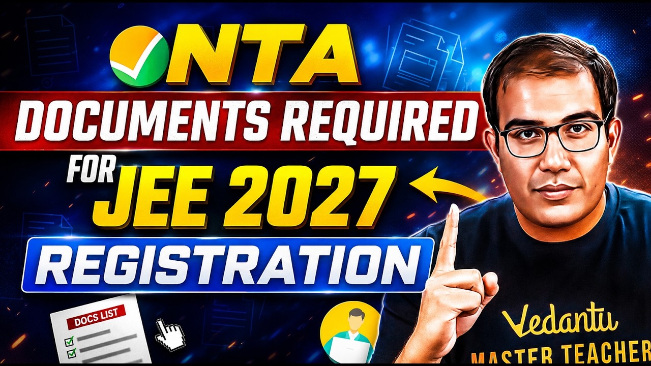 📌 JEE 2027 | LATEST Documents Required for JEE Registration ✅| Class 12th | Droppers| Vinay Shur Sir