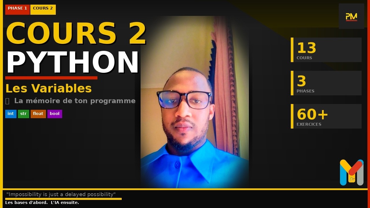 Python Master — Cours 2 : Les Variables 🐍 | La mémoire de ton programme