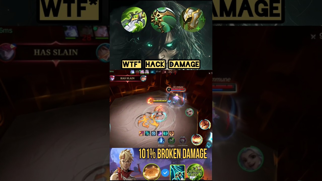 ✅ WTF* YIN HACK DAMAGE😱 BEST BUILD🔥 #mobilelegends #mlbb #youtubeshorts #shorts #short #shortvideo