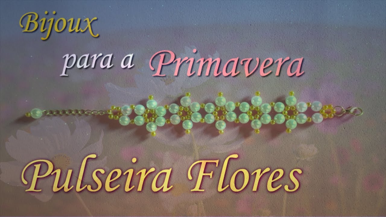 Bijoux para a Primavera | Pulseira Flores #03 | DIY - Adrizartes