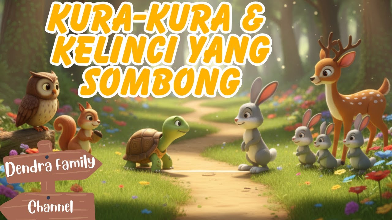 DONGENG EDUKASI ANAK |  KURA-KURA DAN KELINCI YANG SOMBONG | CERITA ANAK DENGAN PESAN MORAL |