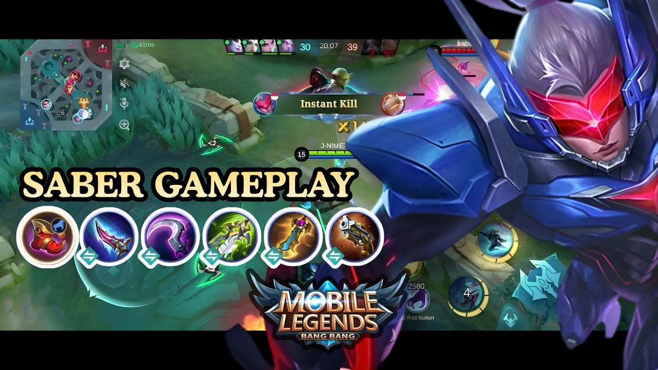 Saber Deadly One Shot! One Ultimate Delete Enemy — Mobile Legends ⚔️🔥