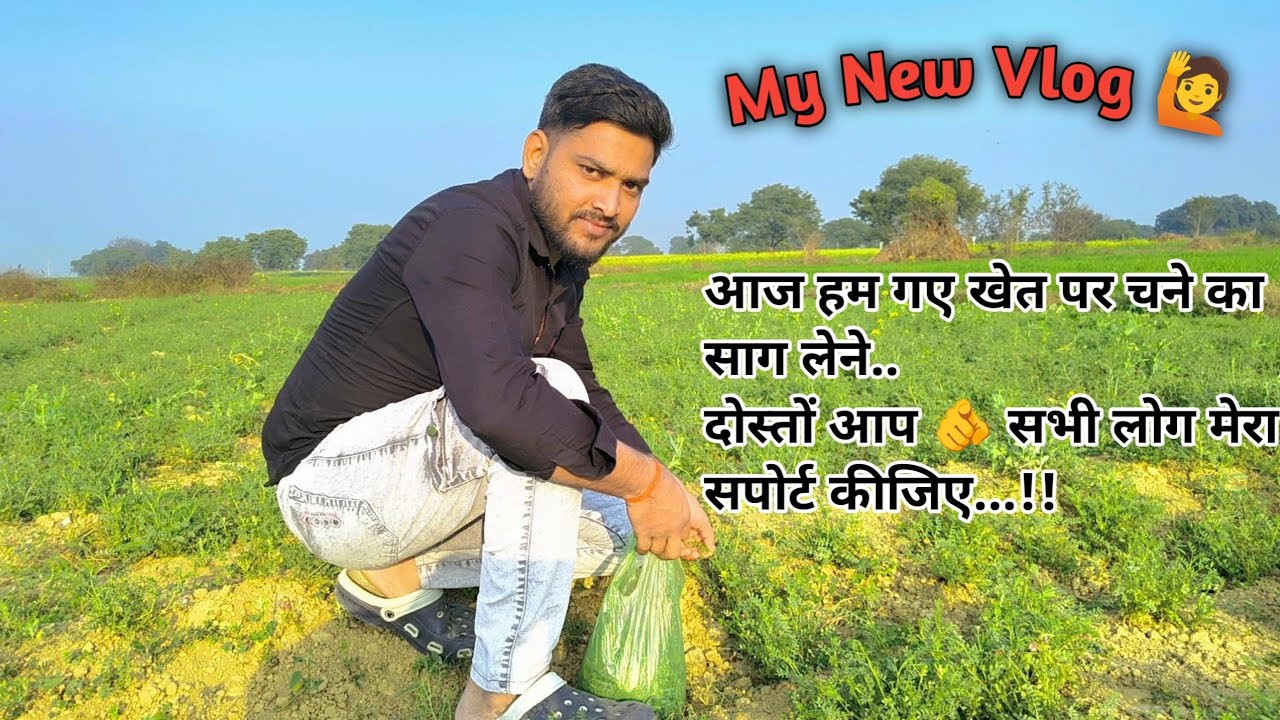 आज हम गए खेत पर चने का साग लेने ❤️ || आप सभी लोगों का #सपोर्ट चाहिए🙏 @GautamVishal.930 subscribe