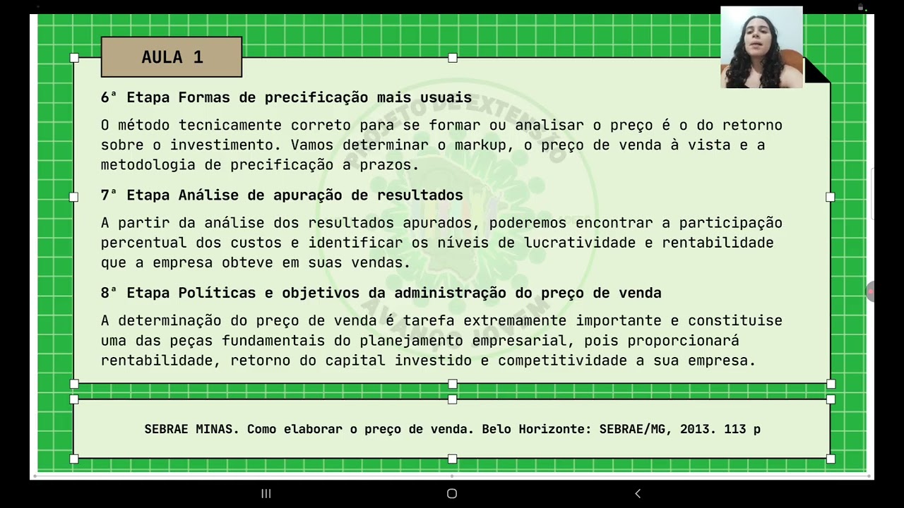 Aula 1 - Treinamento - Como Definir Preço de Venda de Produtos