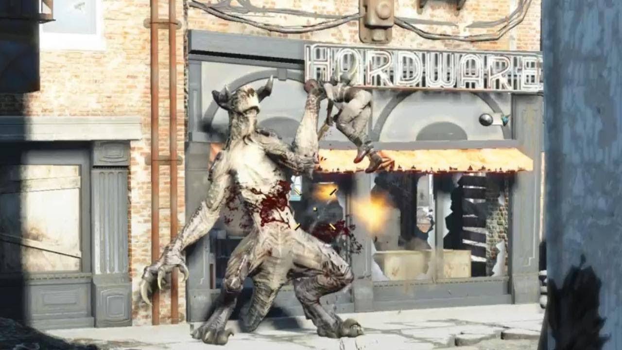Fallout 4 😫First Death Claw Fight is Super Fun / Tips to beat him in Very Hard 
