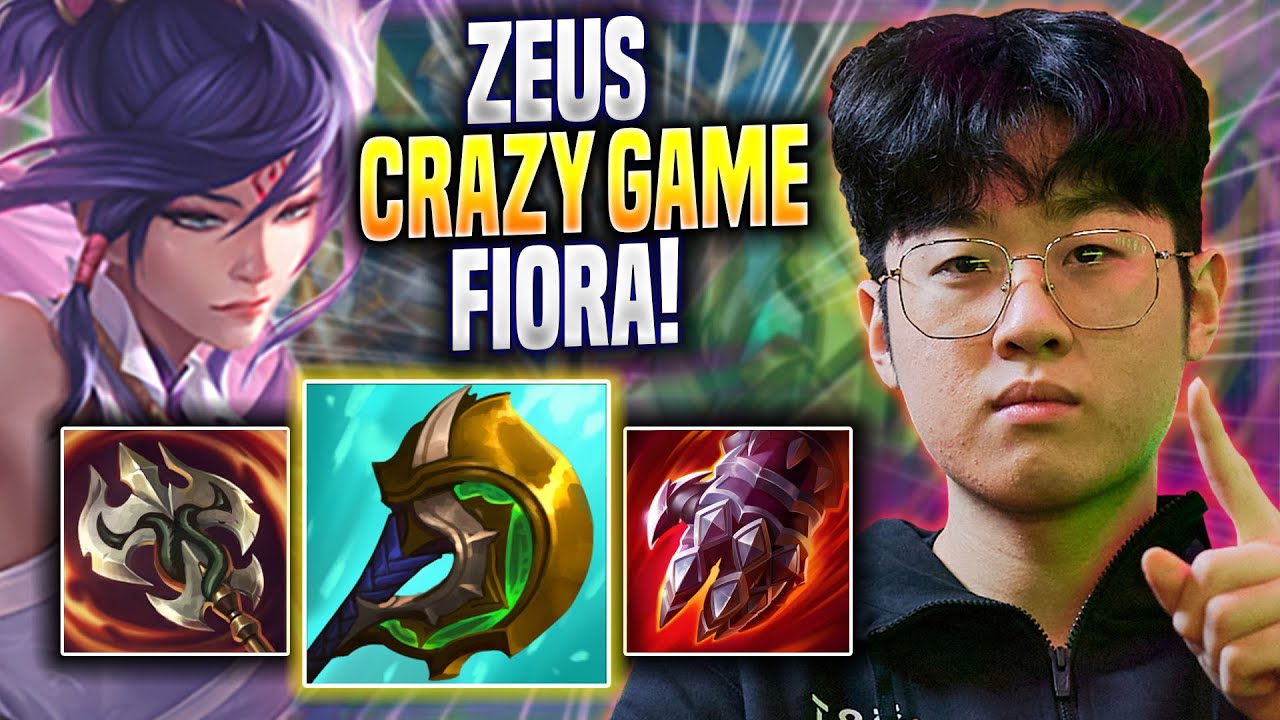 ZEUS CRAZY GAME WITH FIORA! - T1 Zeus Plays Fiora TOP vs K'sante! | Preseason 2023