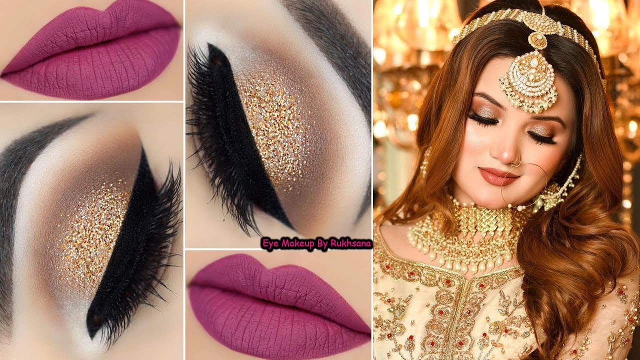 Glamorous smokey glitter eye makeup tutorial for special occasions