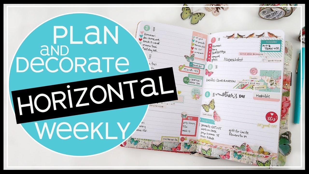 Horizontal Weekly Planner Inspiration and Tips 2019 | Carpe Diem Inserts