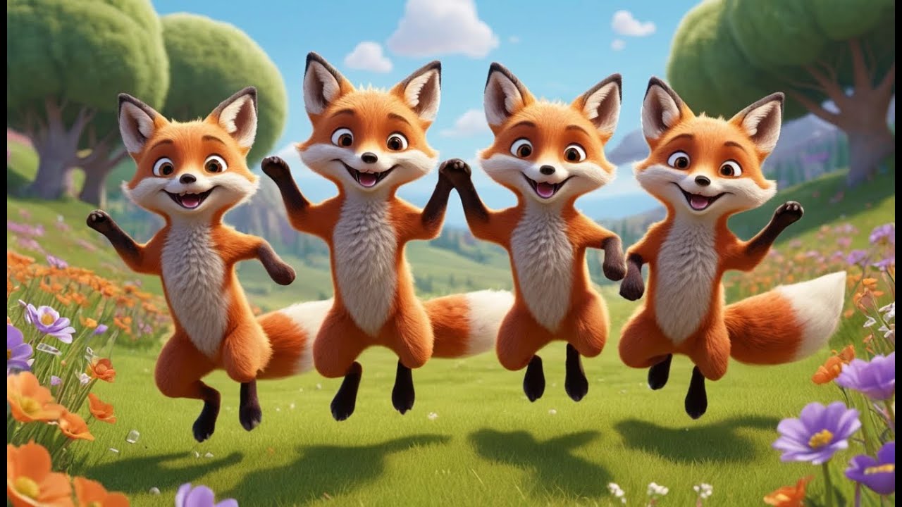 Five Little Foxes Leap Leap Leap | Forest Adventure & Counting Song for Kids