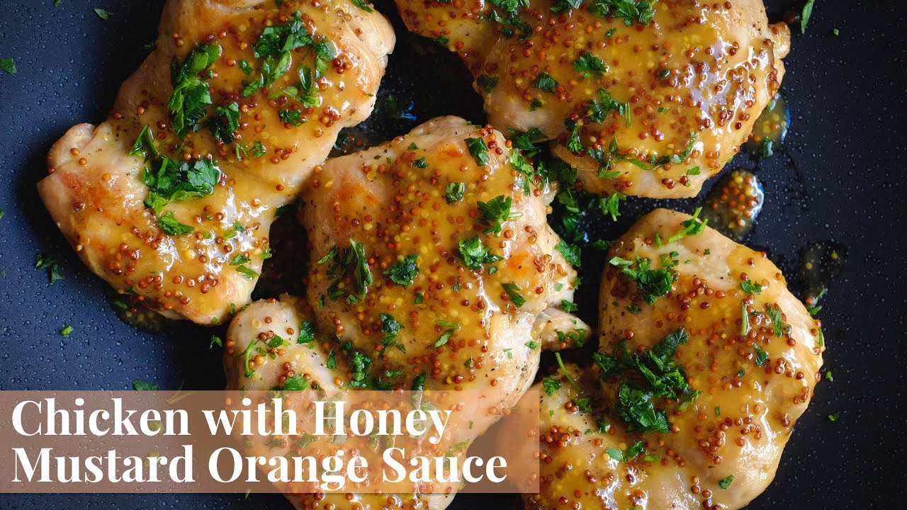 Chicken with Honey Mustard Orange Sauce