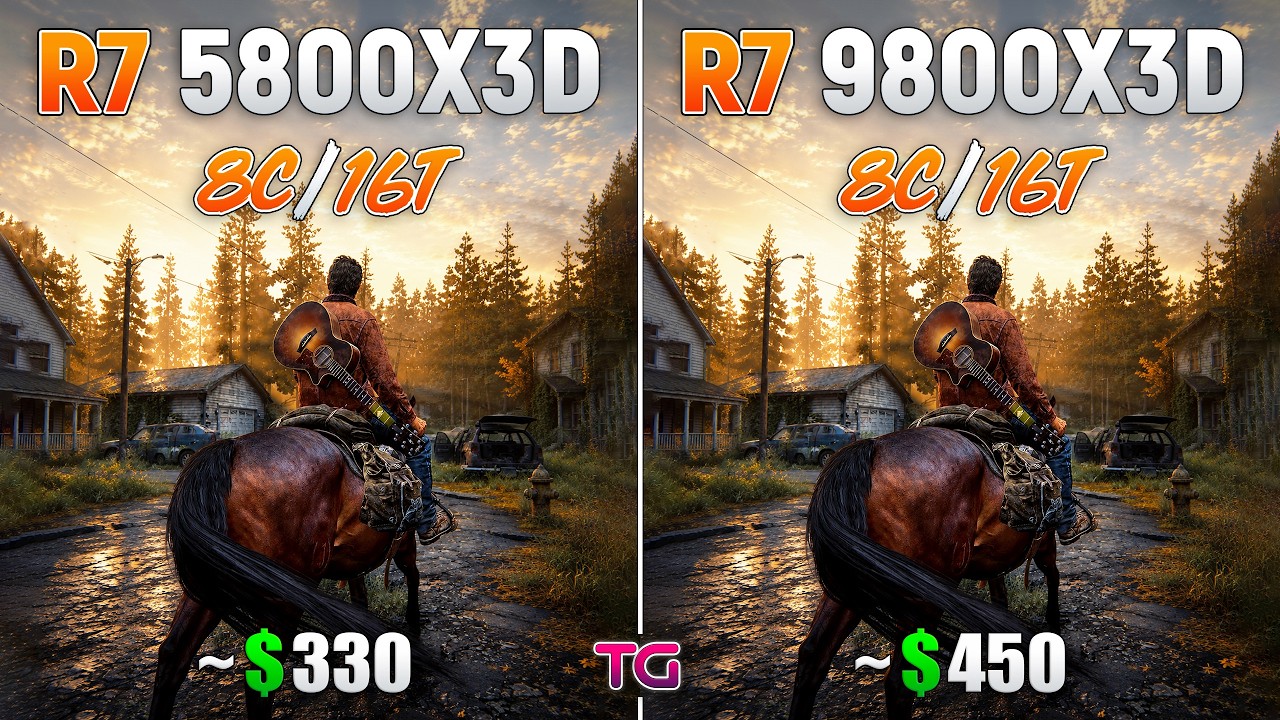 Ryzen 7 5800X3D vs Ryzen 7 9800X3D - Test in 10 Games