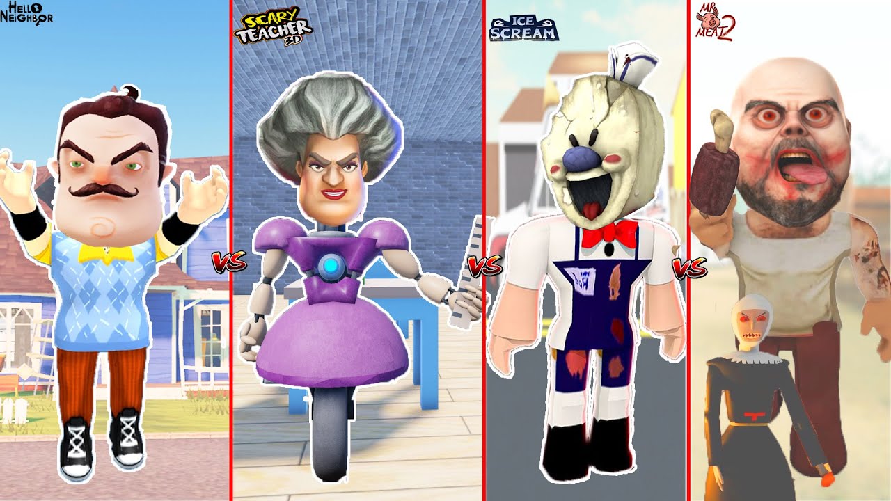 BAYRAM ROBLOX KAPIŞMASI 😱 Scary Teacher , Hello Neighbor, Evil Nun Roblox