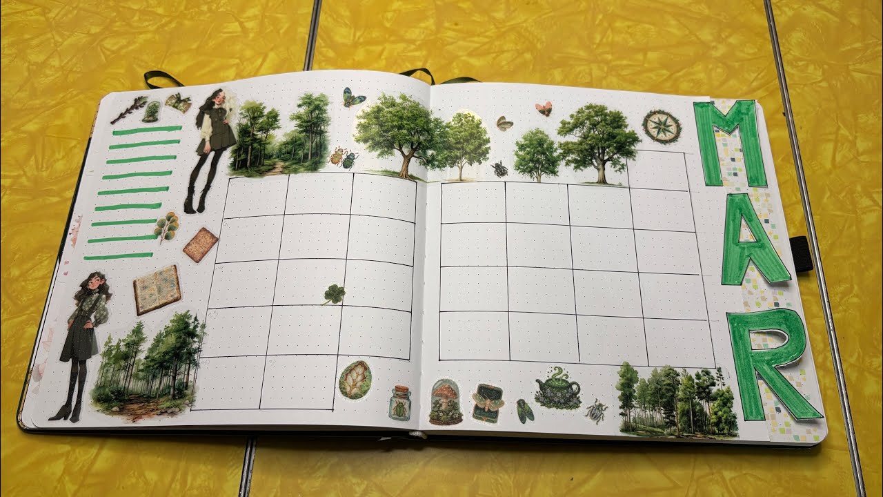 March set up in my creative journal 