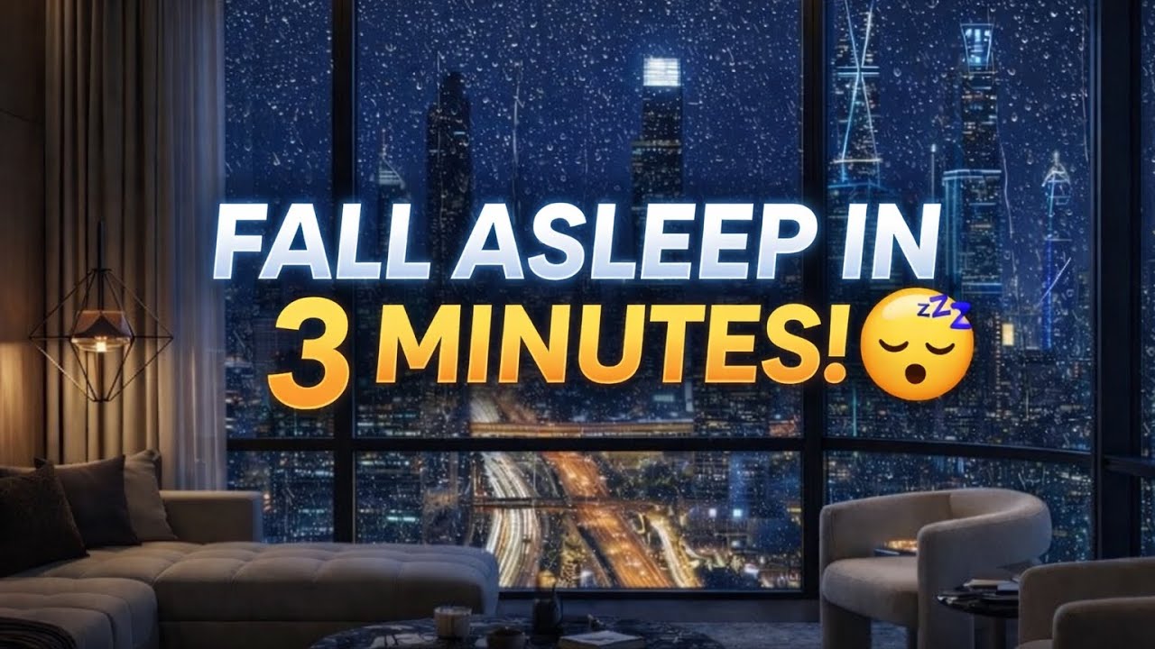 Rain Sounds - Luxury Apartment at Night - Rain For Sleep,Relaxation,Study and Meditation