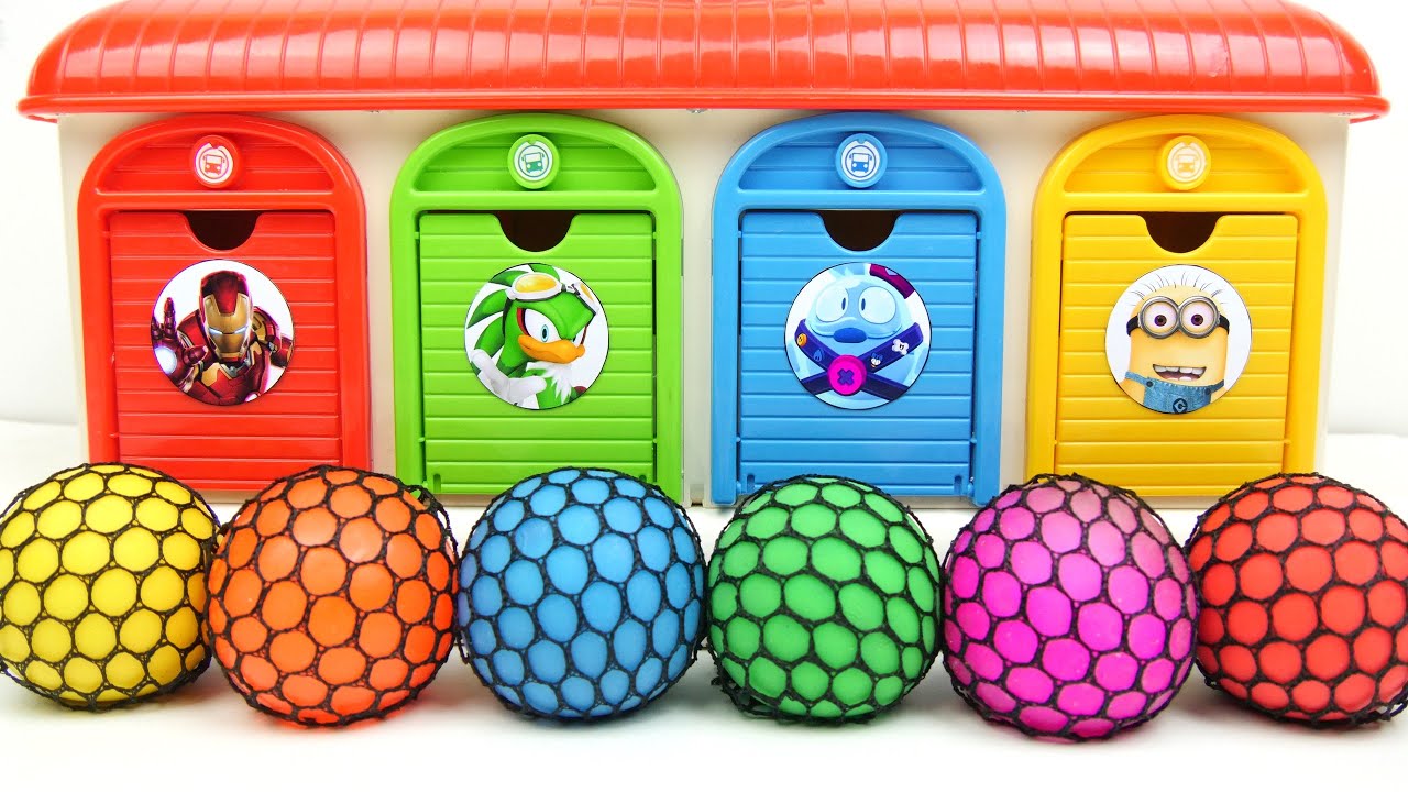Satisfying Garage ASMR | Making 5 Color Net Stress Balls Slime Oddly Relaxinf Disney Dors Sound ASMR
