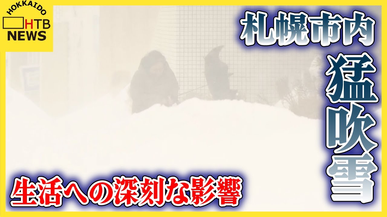 「あと１か月くらいの我慢...」札幌、猛吹雪で雪かきに追われる　小中学校341校が臨時休校、交通網も大混乱