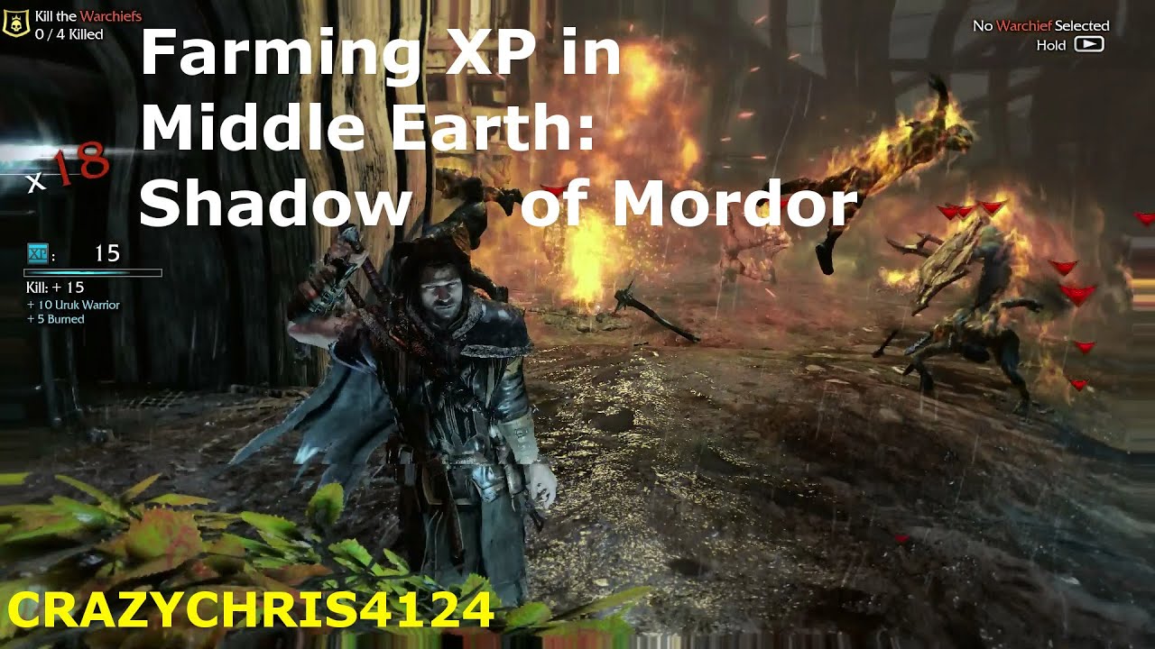 Farming XP in Middle Earth: Shadow of Mordor, Easy 