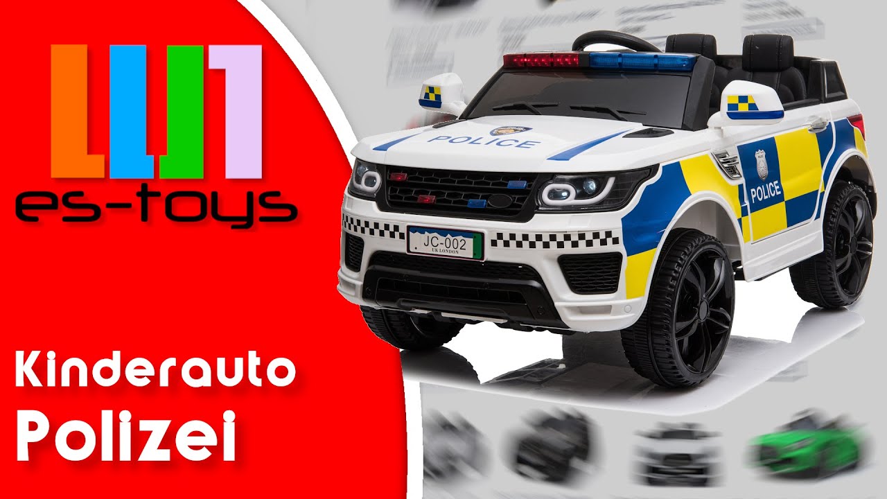 Kinder Elektroauto Polizei | Elektro Kinderfahrzeug | Mit Sirene und Blaulicht