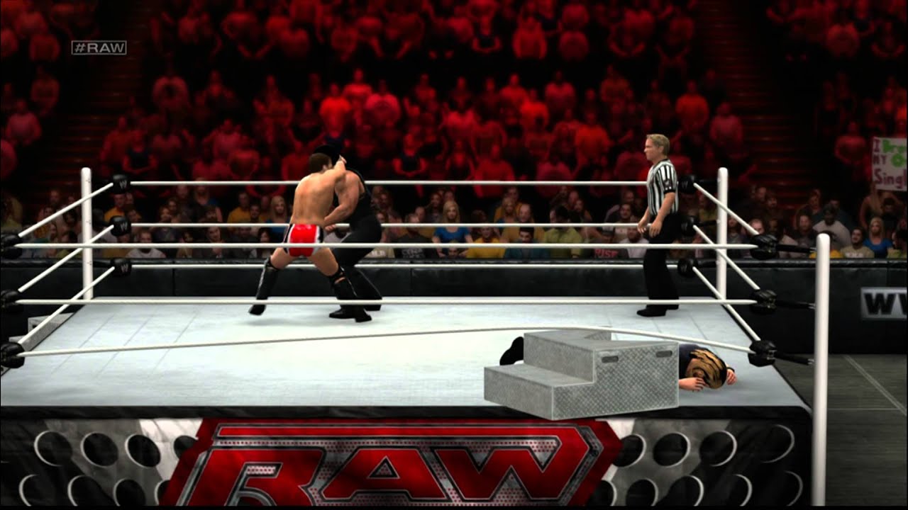 Daniel Bryan vs. Roman Reigns and Seth Rollins WWE '13 Handicap Match