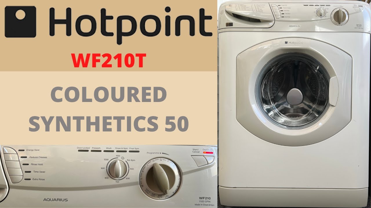 Hotpoint Aquarius WF210T Washing Machine - [G] Coloured Synthetics 50
