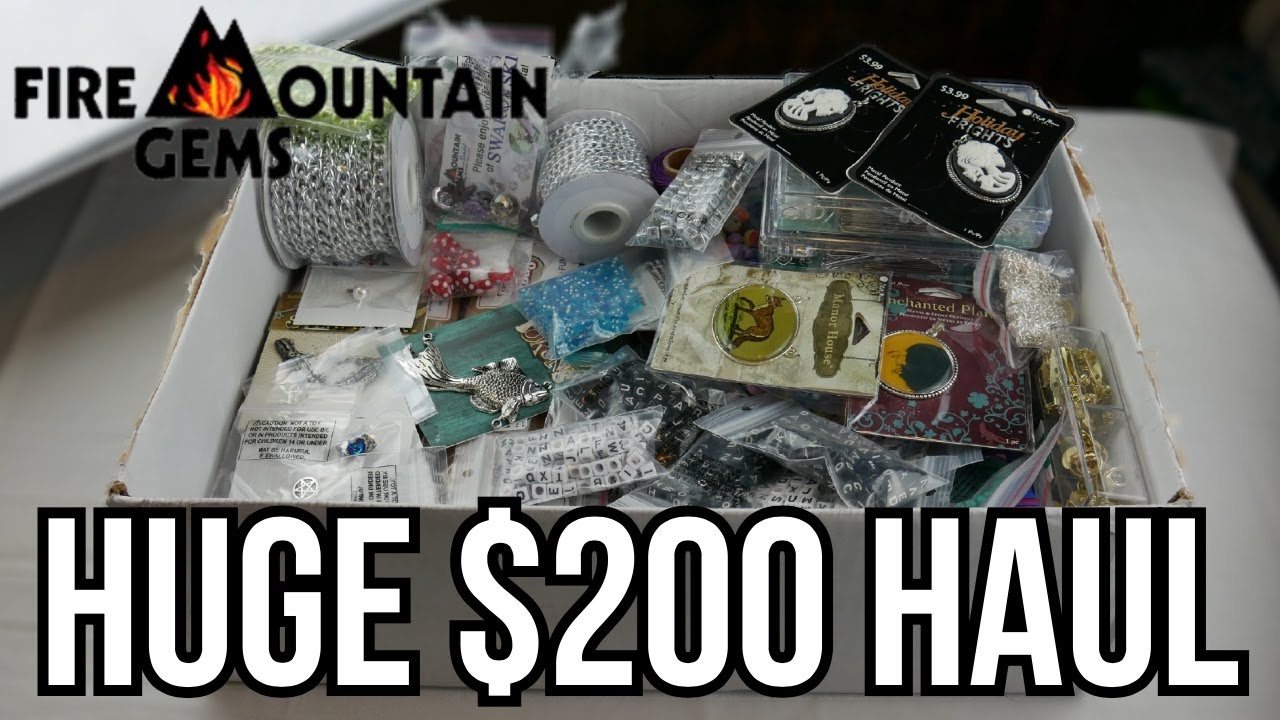 Huge $200 Fire Mountain Gems & Beads Haul | Swarovski, Beads, Charms, Chain, Boss' Bead Bags & More