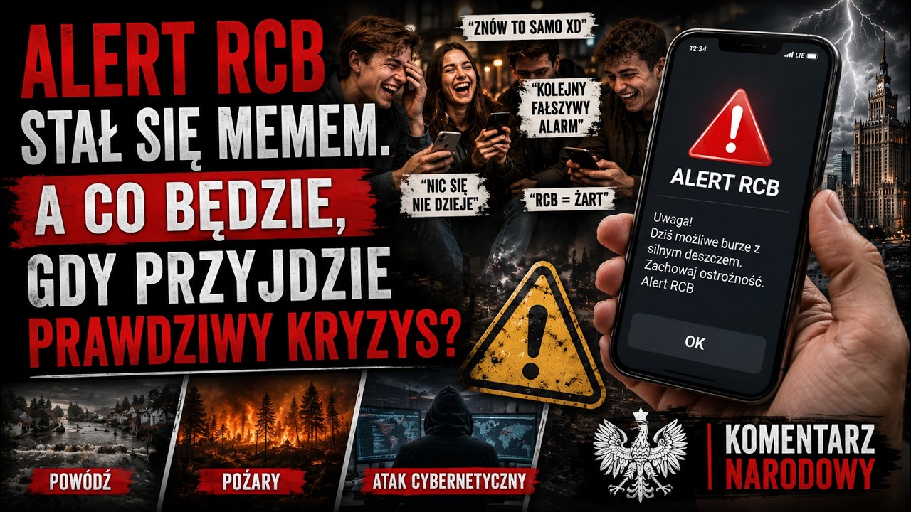 Alert RCB stał się memem. A co będzie, gdy przyjdzie prawdziwy kryzys? - Komentarz Narodowy