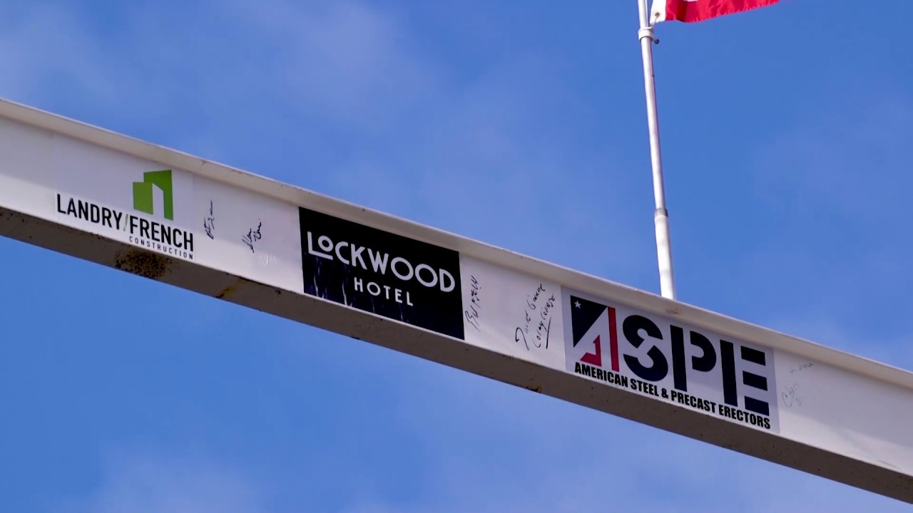 The last beam of the Lockwood Hotel in Waterville, Maine | Colby College | November 25, 2019