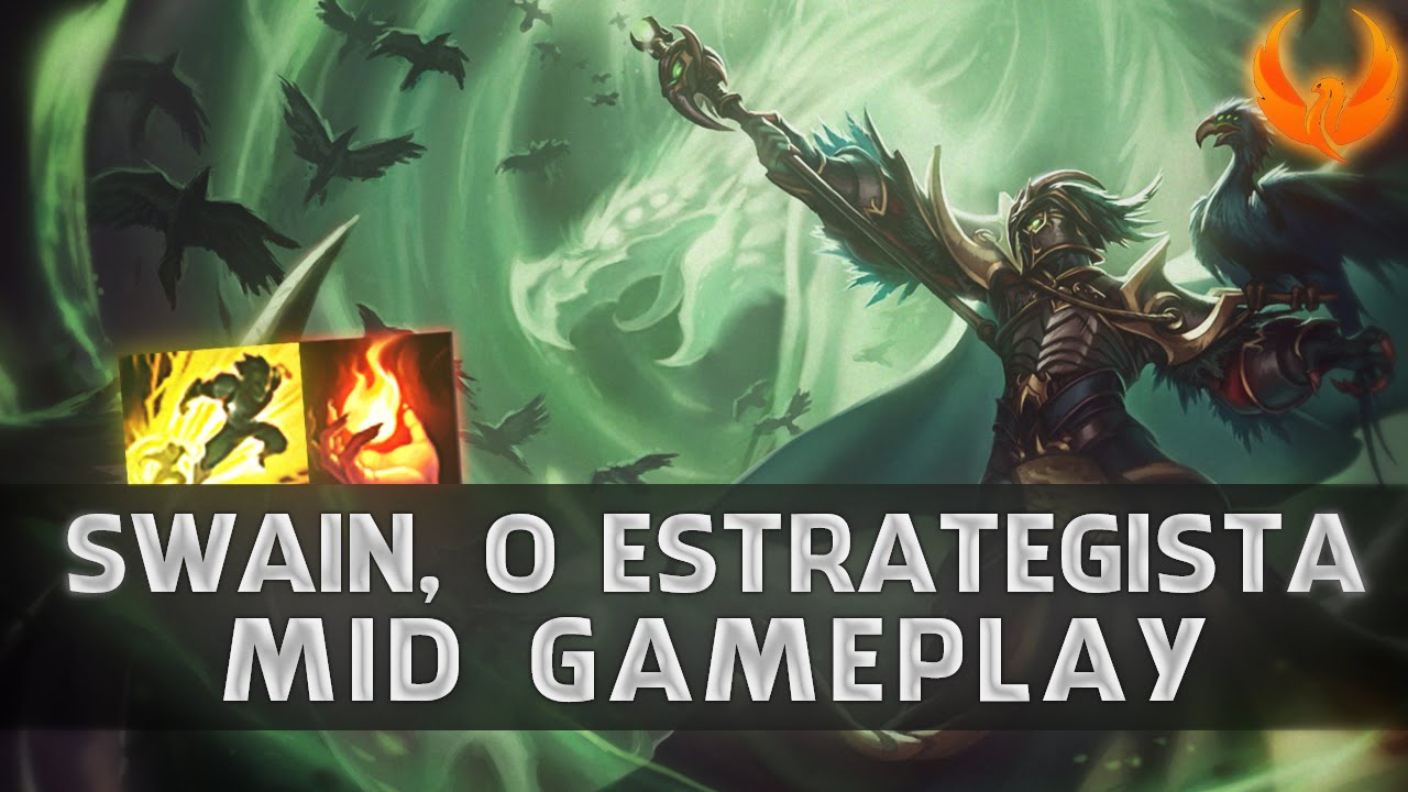 League of Legends - SWAIN MID GAMEPLAY - CAMPEÃO MAIS BROKEN DO JOGO [PT-BR]