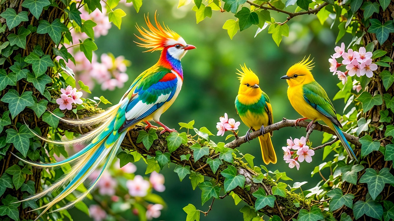 Spring Bird Sounds & Peaceful Piano🌸Calming Nature Sounds for Relaxation and Anxiety Relief
