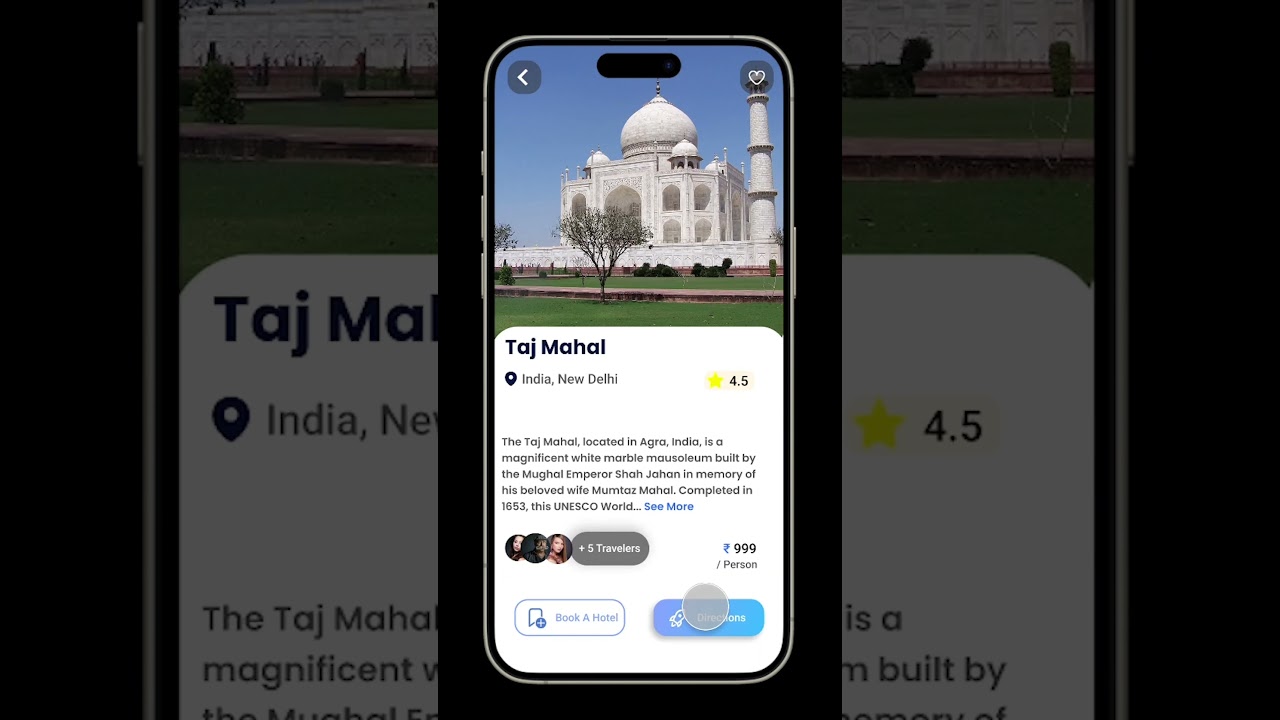 Travel App UI Design Figma #prototype #daosh #figma
