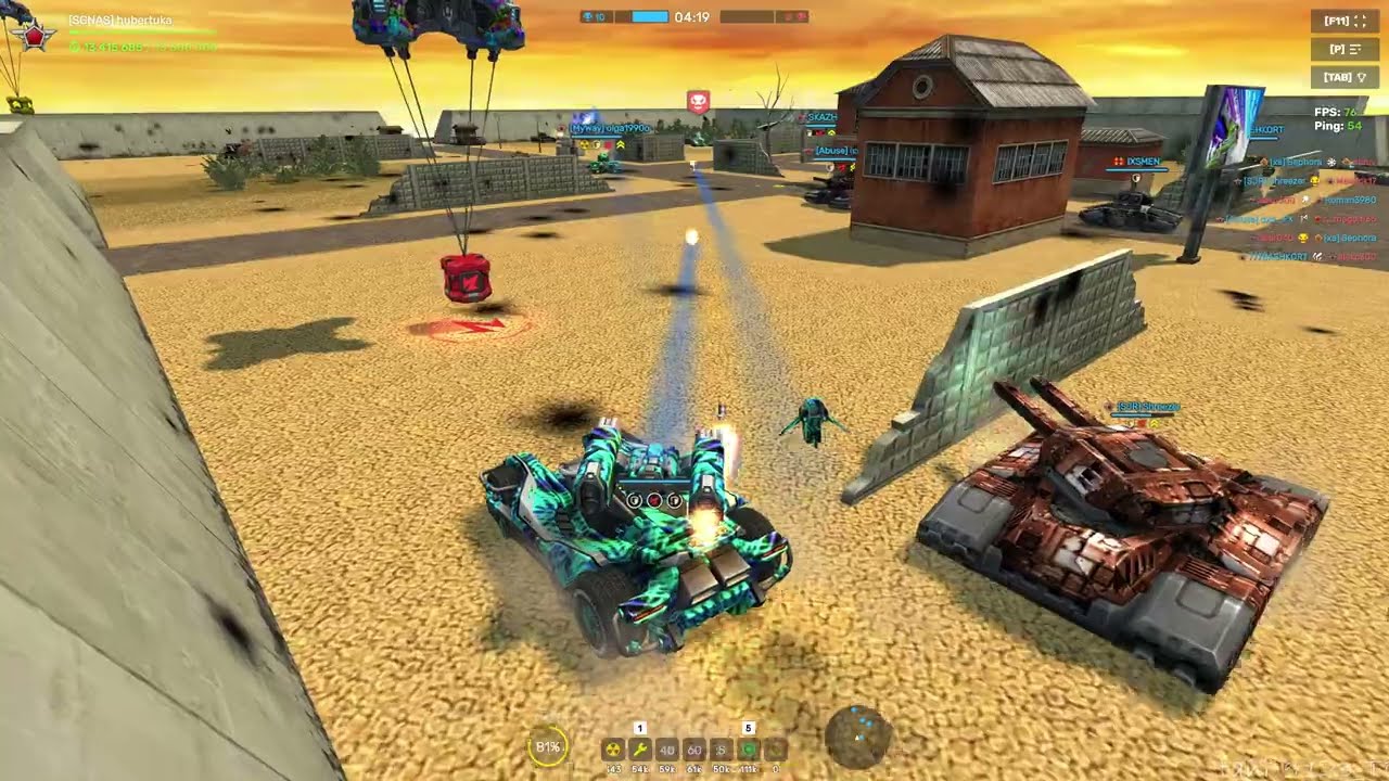 Tanki Online Striker Ultra Skin Missile Launcher «Hydra» Augment and Dictator GT Skin gameplay